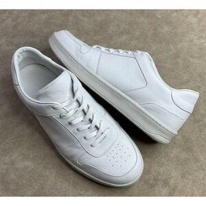 Paige Shoes Sneakers White Leather Low Top Lace Up Casual Minimalist Women Sz 10